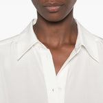 Camicia in crepe di setain bianco 