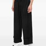 Pantaloni con coulisse in nero Y-3 - uomo 