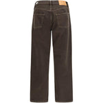 Jeans a gamba larga in marrone 