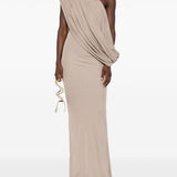 Abito monospalla drappeggiato in beige Christopher esber - donna 