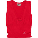 Canotta in maglia con dettaglio a fiocco in rosso Shushu/tong - donna 