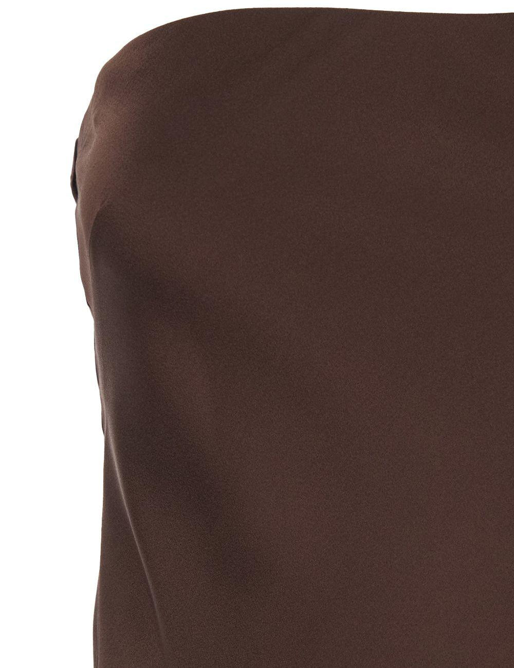 Abito lungo senza spalline in marrone Forte forte - donna 