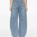 Jeans balloon con cuciture in blu Self-portrait - donna 