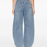 Jeans balloon con cuciture in blu Self-portrait - donna 