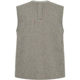 Top drappeggiato in jersey in grigio 
