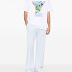 T-shirt a maniche corte con stampa grafica in bainco Casablanca - uomo 