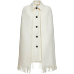 Cappotto co frange in bianco Toteme - donna 