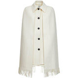 Cappotto co frange in bianco Toteme - donna 