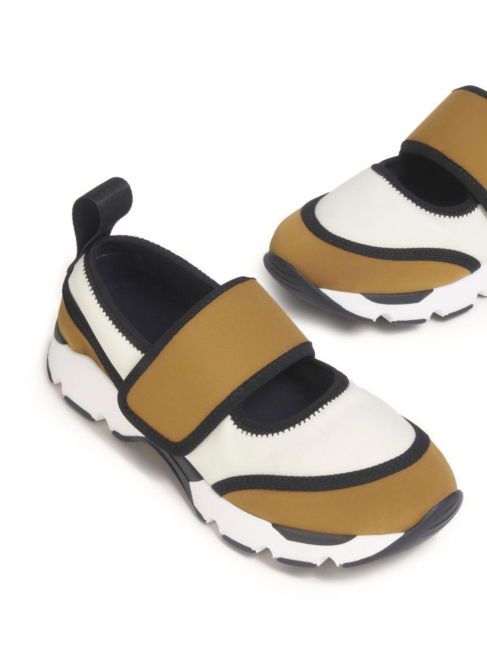 Sneakers con design a pannelli in beige Marni - donna 