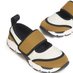 Sneakers con design a pannelli in beige Marni - donna 