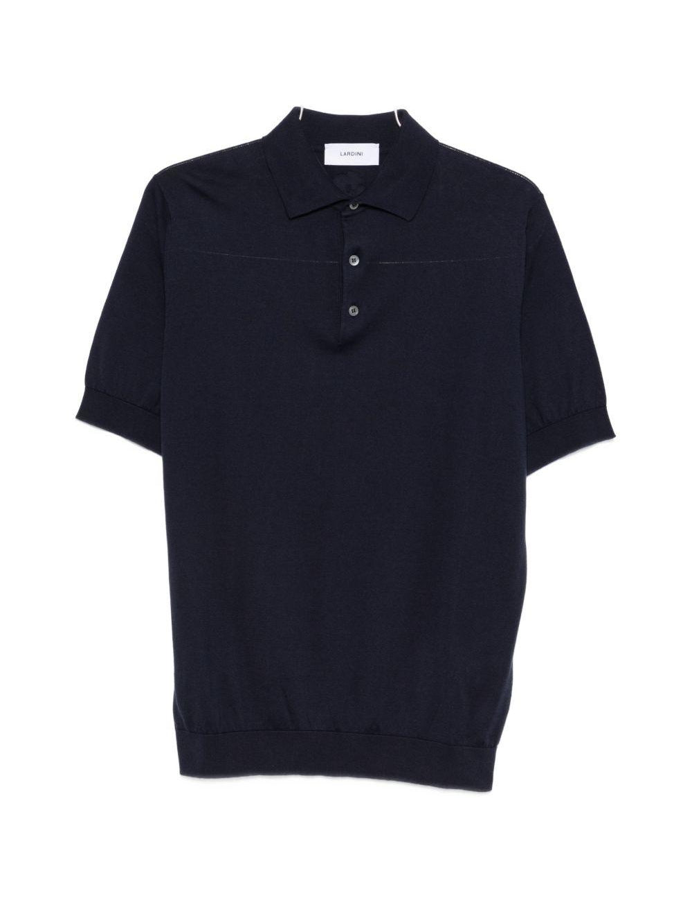 Polo con bottoni in blu Lardini - uomo 