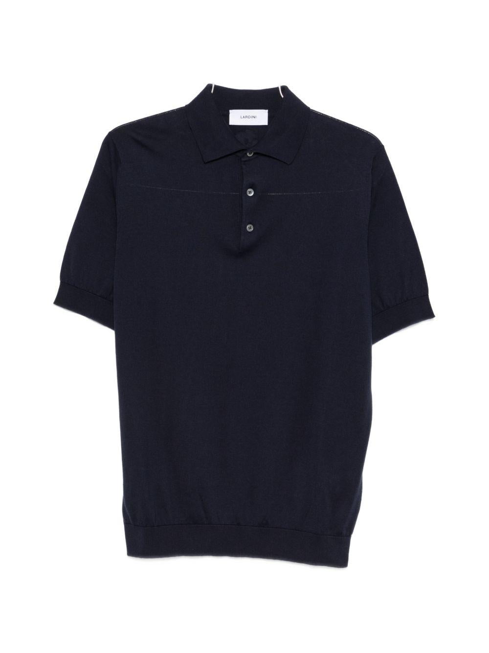 Polo con bottoni in blu Lardini - uomo 