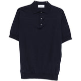 Polo con bottoni in blu Lardini - uomo 