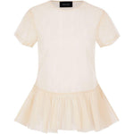 Top girocollo in beige Simone Rocha - donna 