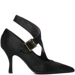Décolleté con tacco con fibbia in nero Khaite - donna 