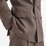 Blazer doppiopetto in marrone Brunello cucinelli - uomo 
