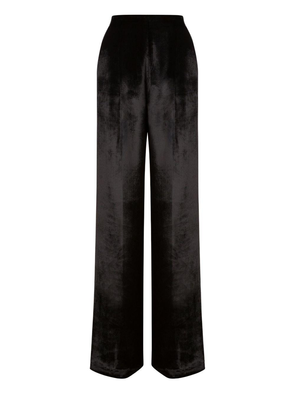 Pantaloni a vita alta in nero Alberta Ferretti - donna 