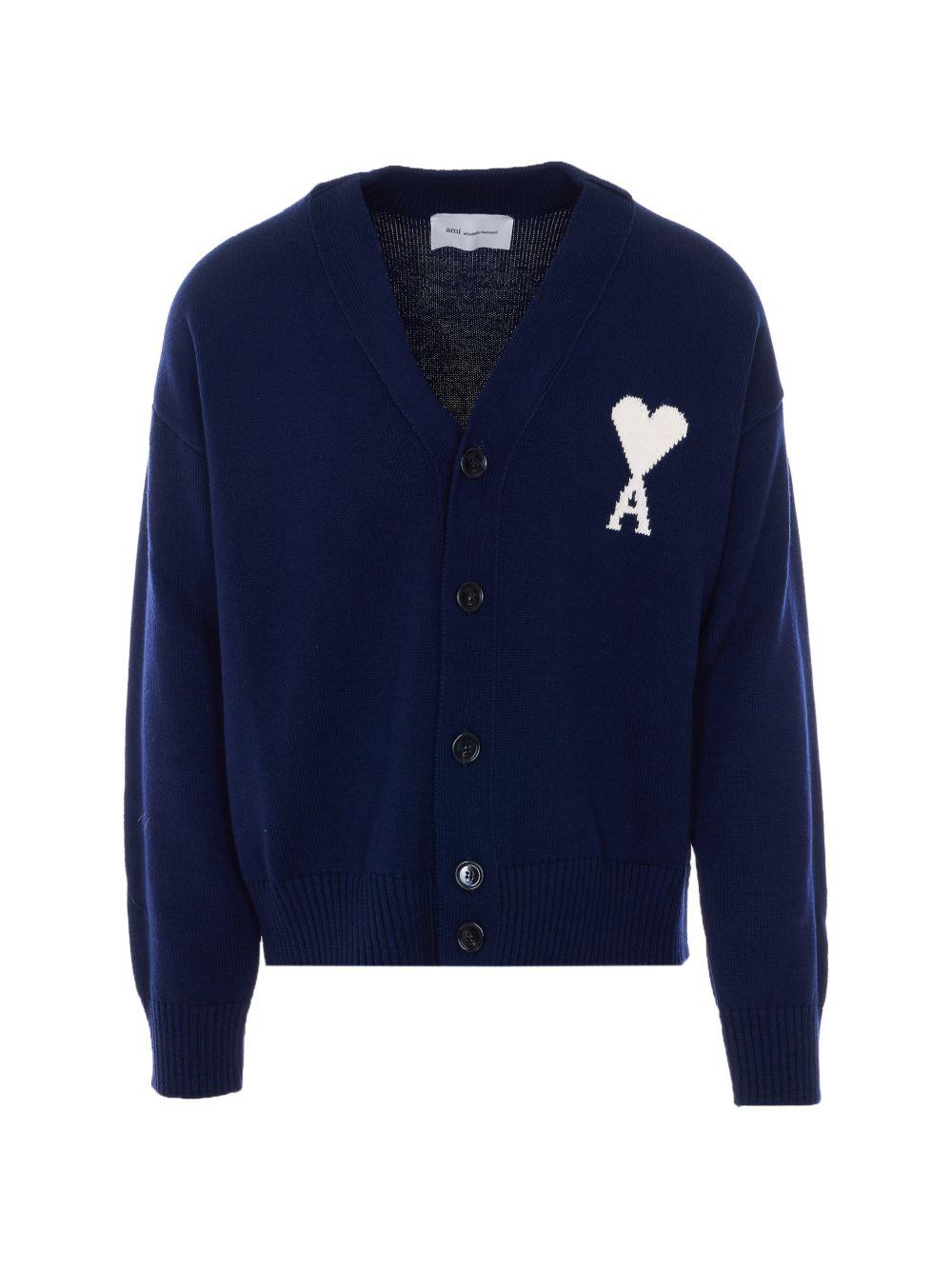 Cardigan ami de coeur in blu Ami paris - unisex 