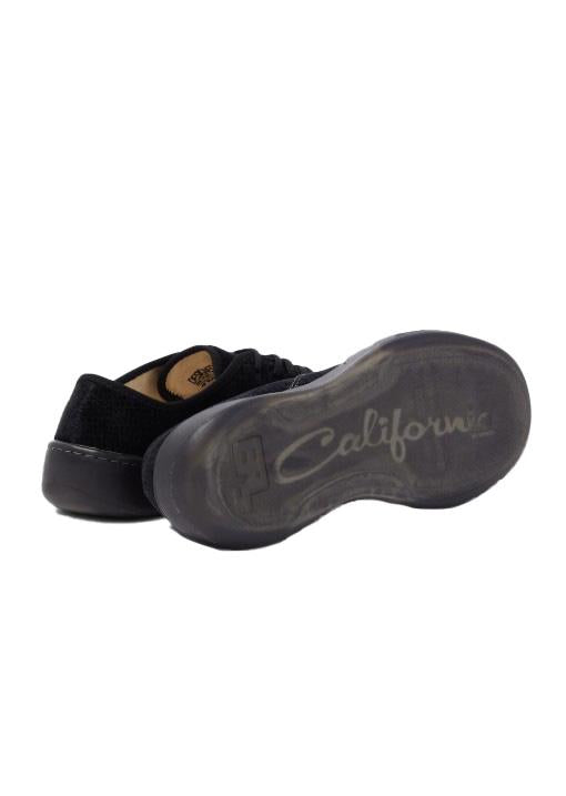 Sneakers in velluto a coste coupe in nero 