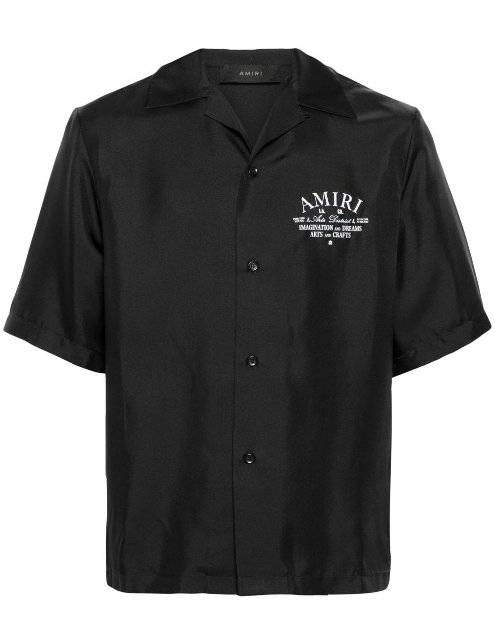Camicia a maniche corte in nero 