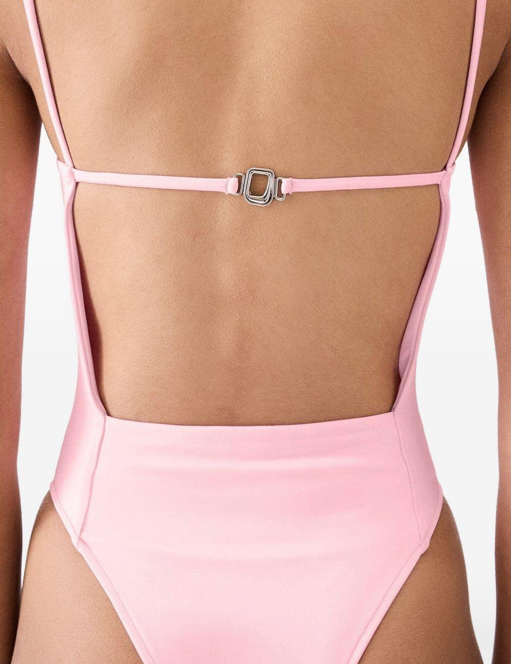 Costume da bagno con schiena aperta in rosa Jacquemus - donna 