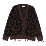 Cardigan con effetto vissuto in marrone Laneus - donna 