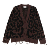 Cardigan con effetto vissuto in marrone Laneus - donna 