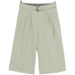 Pantaloncini a gamba larga con cintura preaches in verde Dries van noten - uomo 