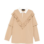 Polo con dettagli a volant in beige Simone rocha - uomo 