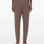 Pantaloni con piega stampata in marrone Dries van noten - donna 
