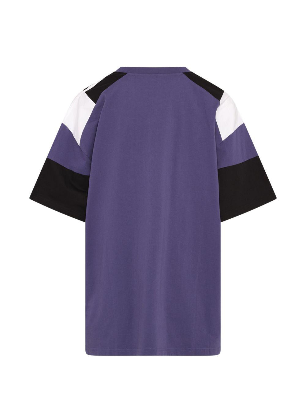 T-shirt con design color-block in viola Martine rose - unisex 