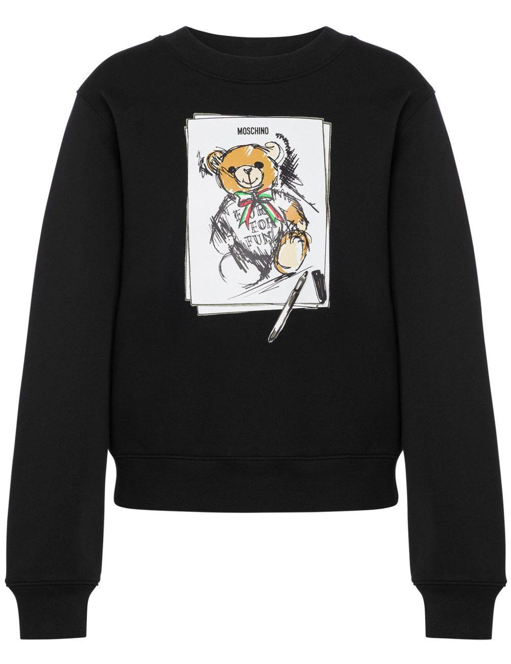 Felpa Teddy Bear in nero Moschino - donna 