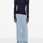 Polo a maniche lunghe in blu Entire studios - unisex 