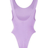 Costume intero Ruby a coste in lilla - REINA OLGA donna 