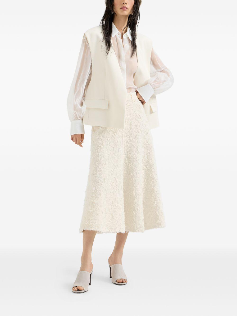 Gilet senza tasche in bianco Brunello cucinelli - donna 