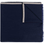 Sciarpa con frange in blu Brunello cucinelli - uomo 