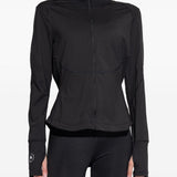 Giacca con zip a collo alto in nero Adidas by stella mc cartney - donna 