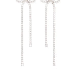 Orecchini a fiocco con cristalli in argento Self-portrait - donna 