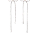 Orecchini a fiocco con cristalli in argento Self-portrait - donna 