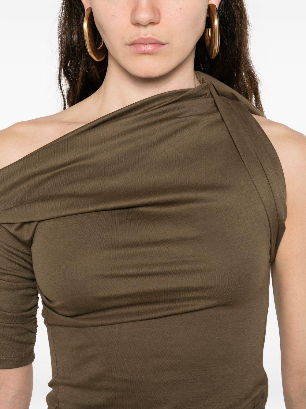 Abito con drapeggio la robe drapeado in verde Jacquemus - donna 