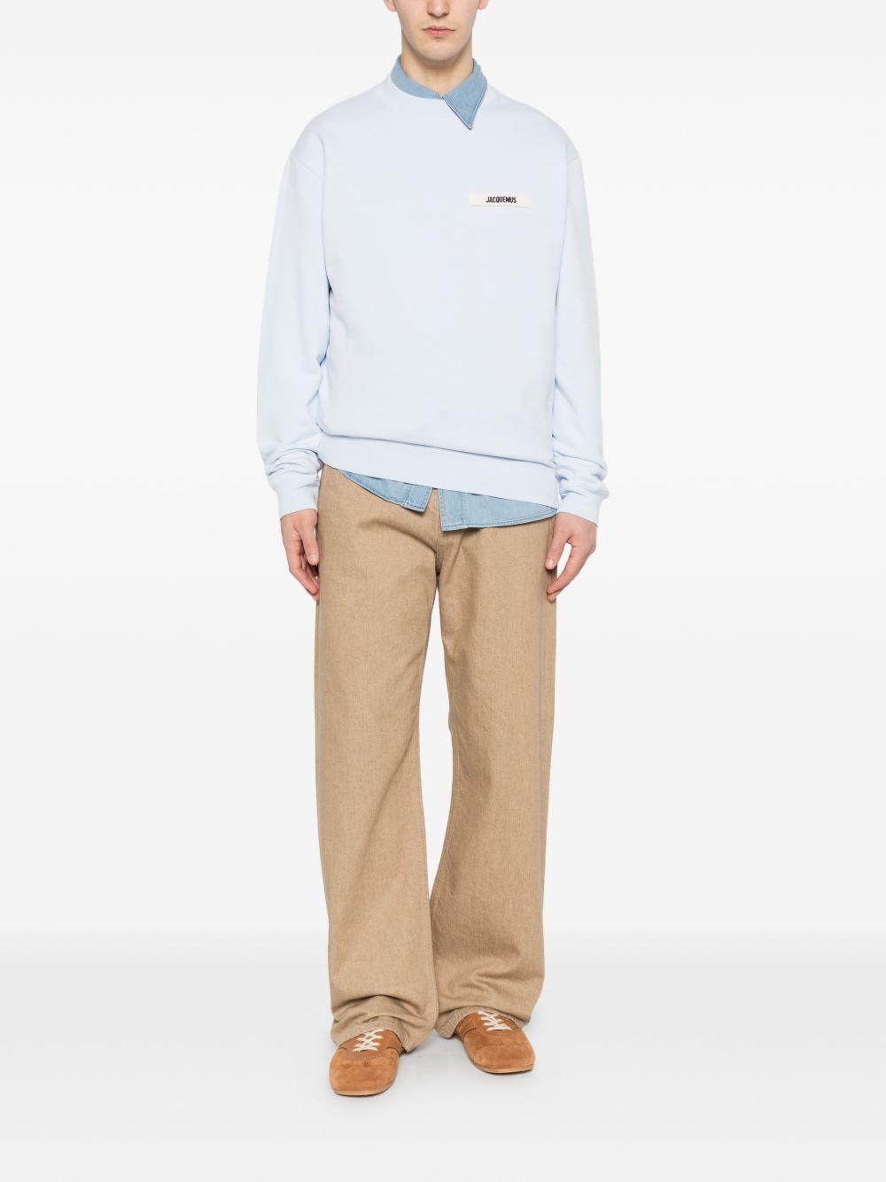 Felpa con logo in azzurro Jacquemus - uomo 
