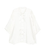 Camicia a maniche corte con design oversize in bianco Rick owens - uomo 