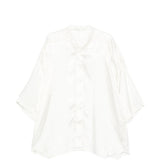 Camicia a maniche corte con design oversize in bianco Rick owens - uomo 
