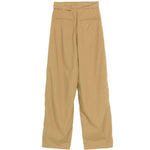 Pantaloni con cintura e pieghe in beige Soeur - donna 