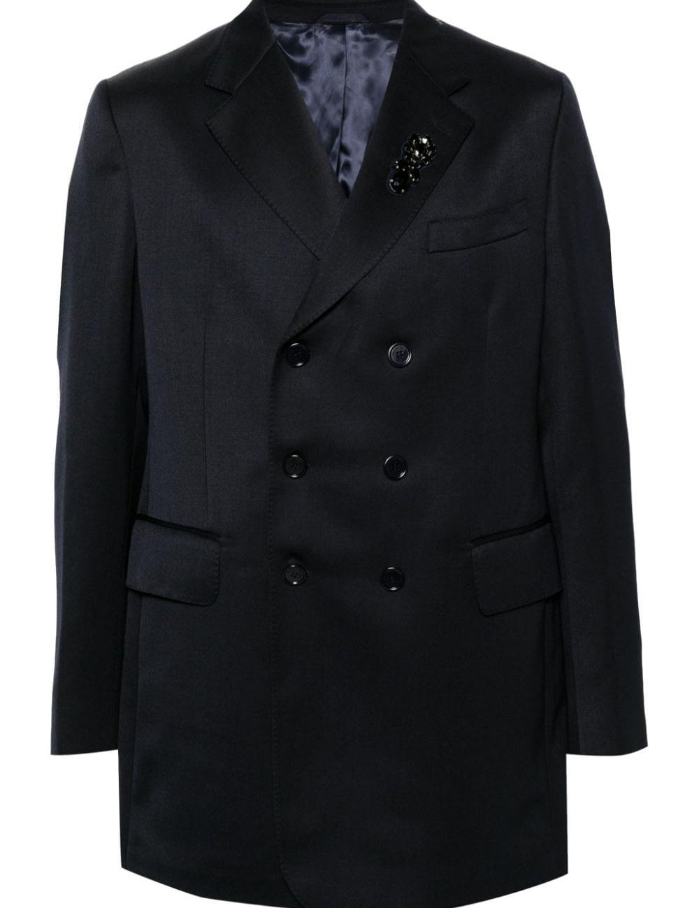 Blazer Venetian doppiopetto in blu Simone Rocha - uomo 