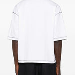 T-shirt dalla vestibilità ampia con cuciture a contrasto in bianco Comme des garcons homme - uomo 
