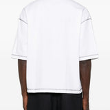 T-shirt dalla vestibilità ampia con cuciture a contrasto in bianco Comme des garcons homme - uomo 