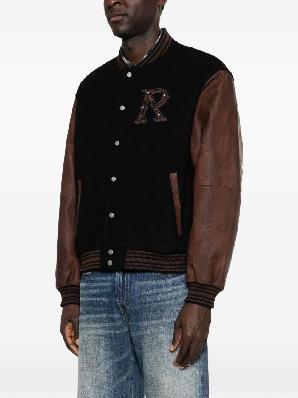 Bomber con applicazione logo in nero Represent - uomo 