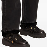 Stivaletti con plateau e lacci in nero Inuikii - donna 