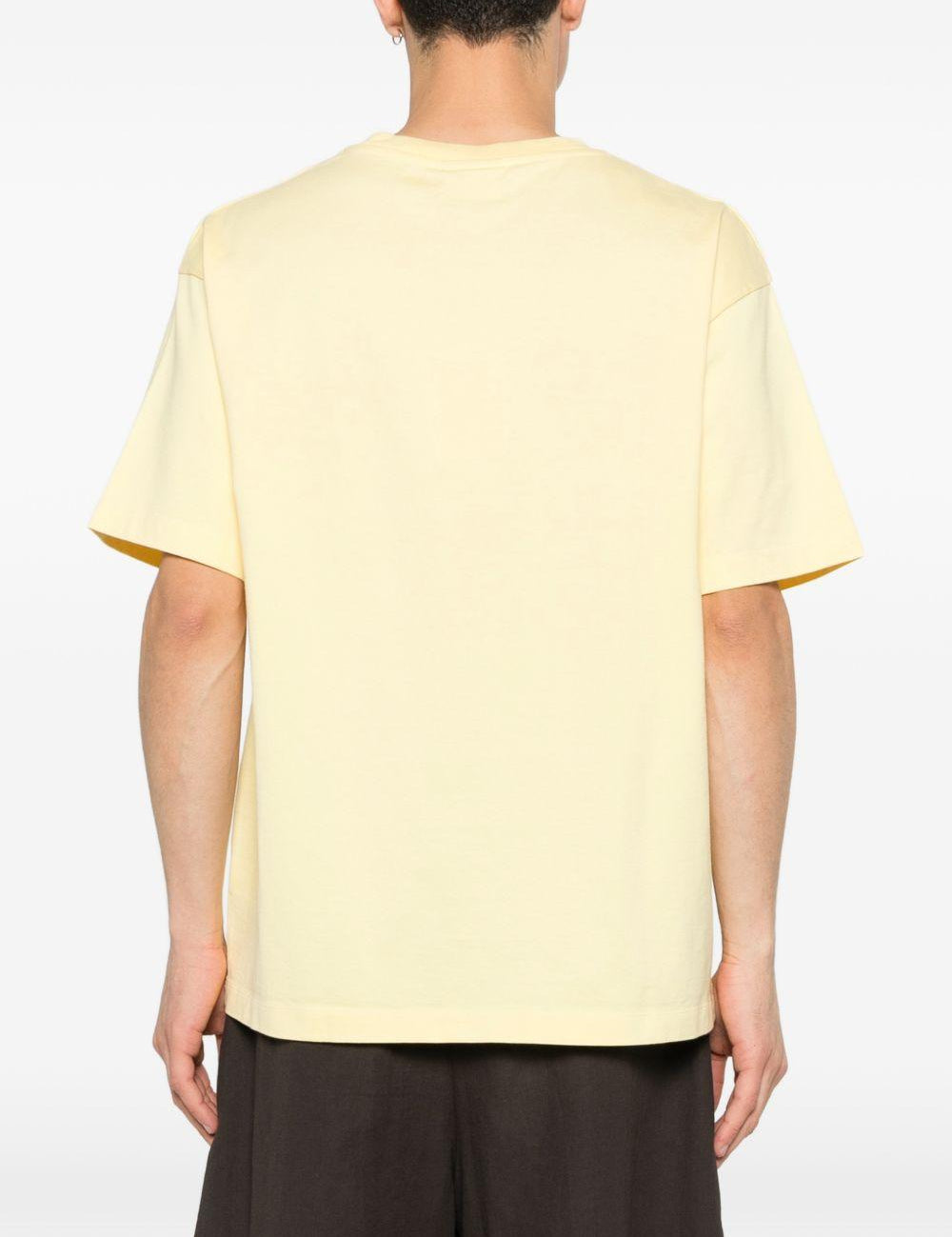 T-shirt D Hibiscus Brodée in giallo Drole de monsieur - uomo 